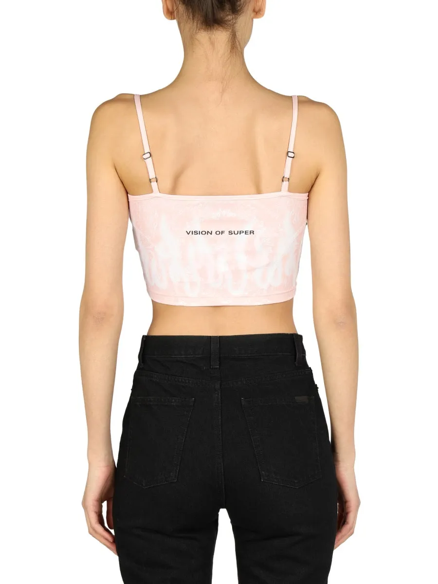 Vision Of Super Printed Cropped Top