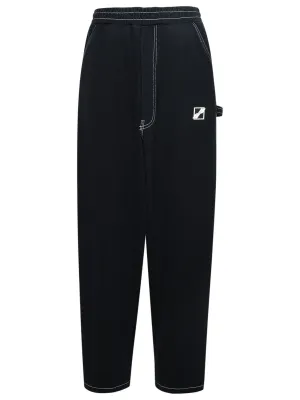 We11done Logo Patch Straight-Leg Track Pants
