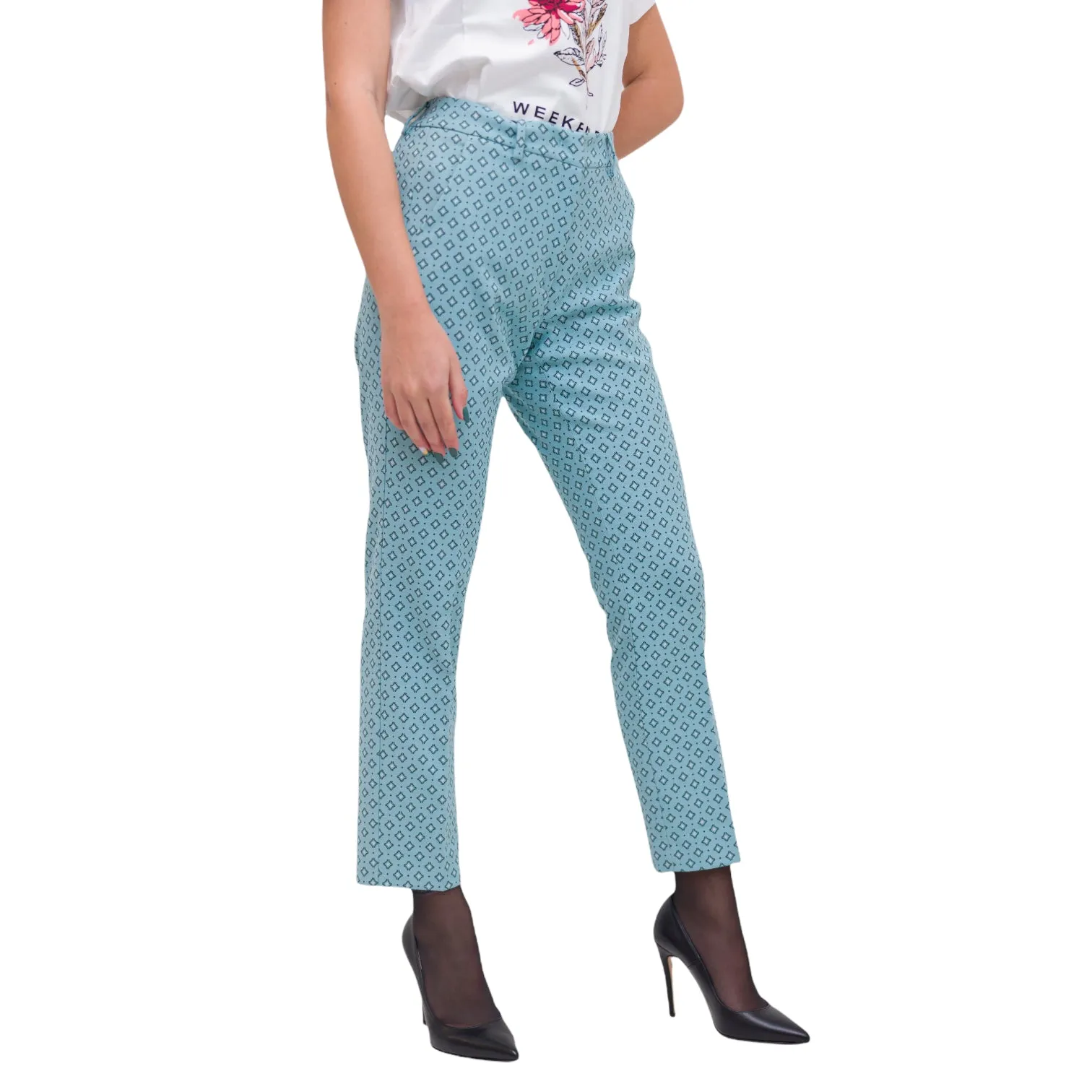 Weekend Max Mara Jacquard-Patterned Cropped Trousers