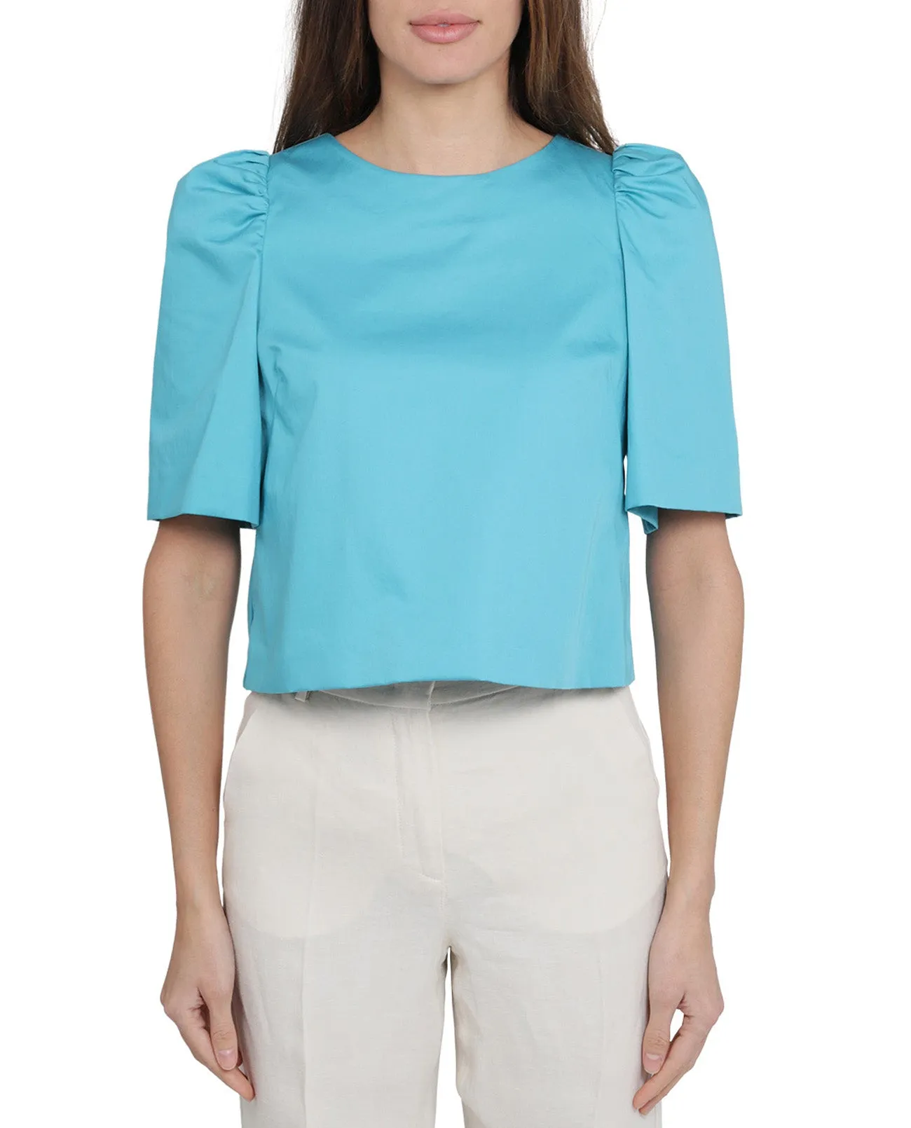 Weekend Max Mara Round-Neck Short-Sleeved Top