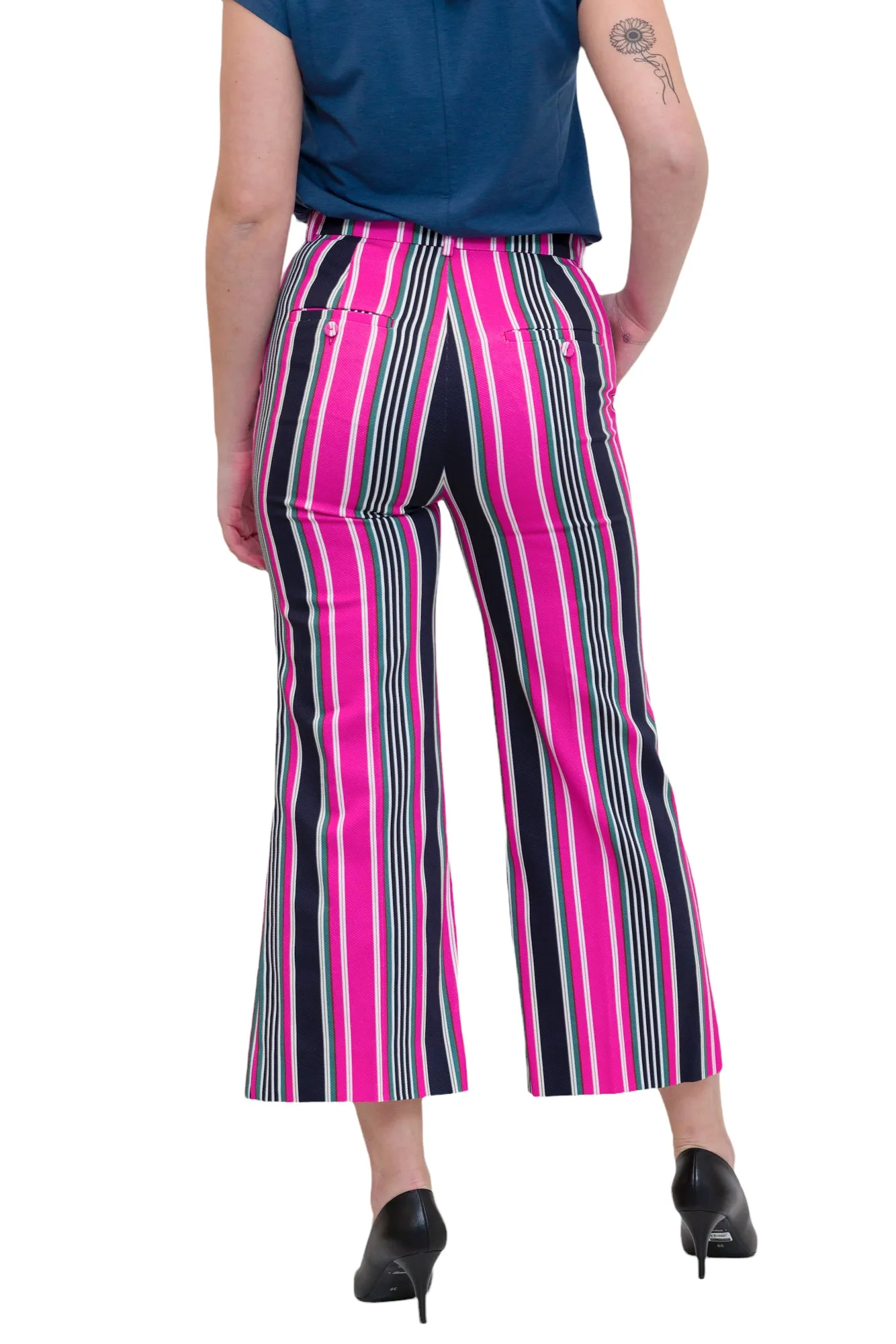 Weekend Max Mara Striped Cropped Trousers