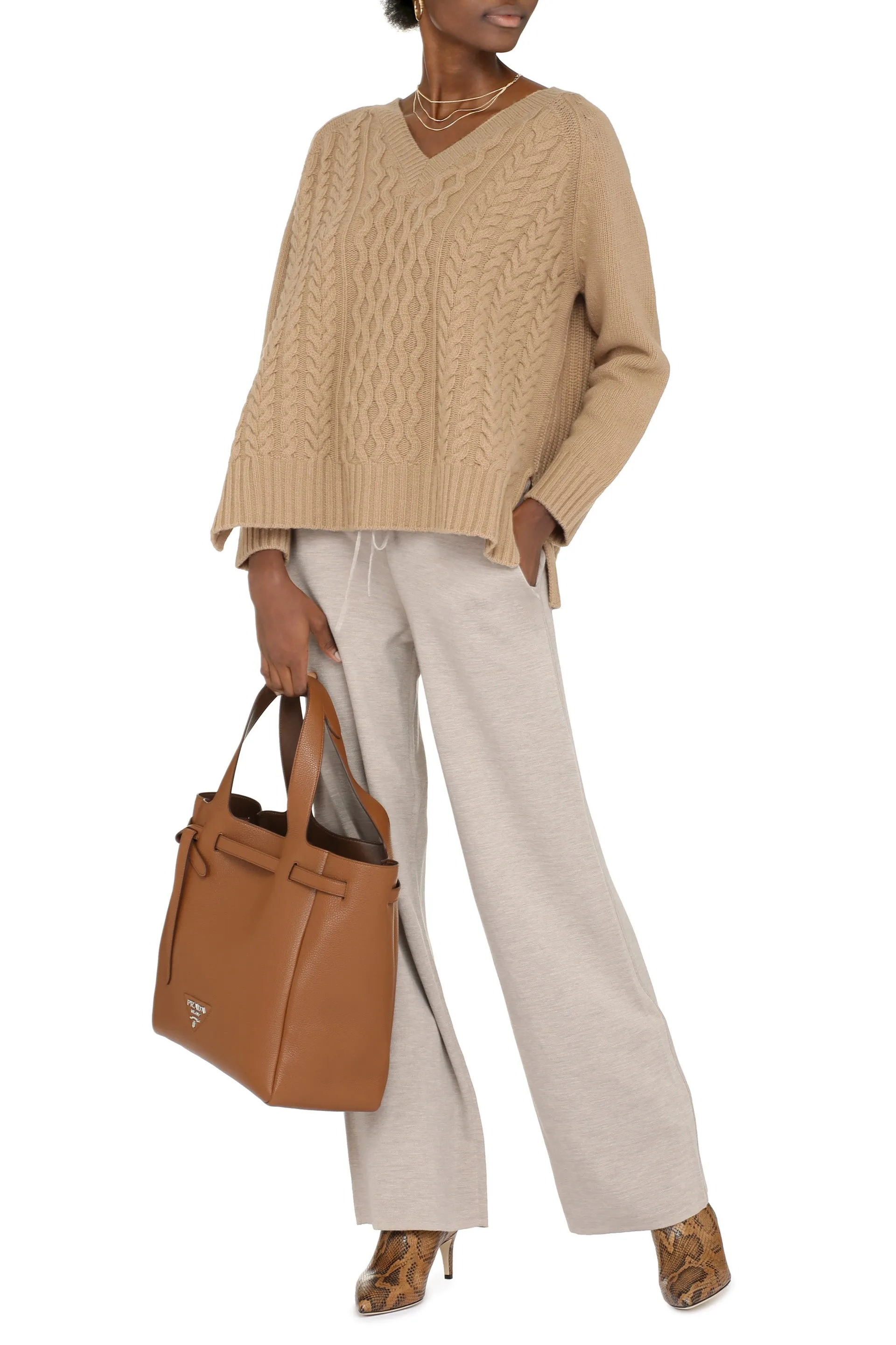 Weekend Max Mara V-Neck Long-Sleeved Sweater
