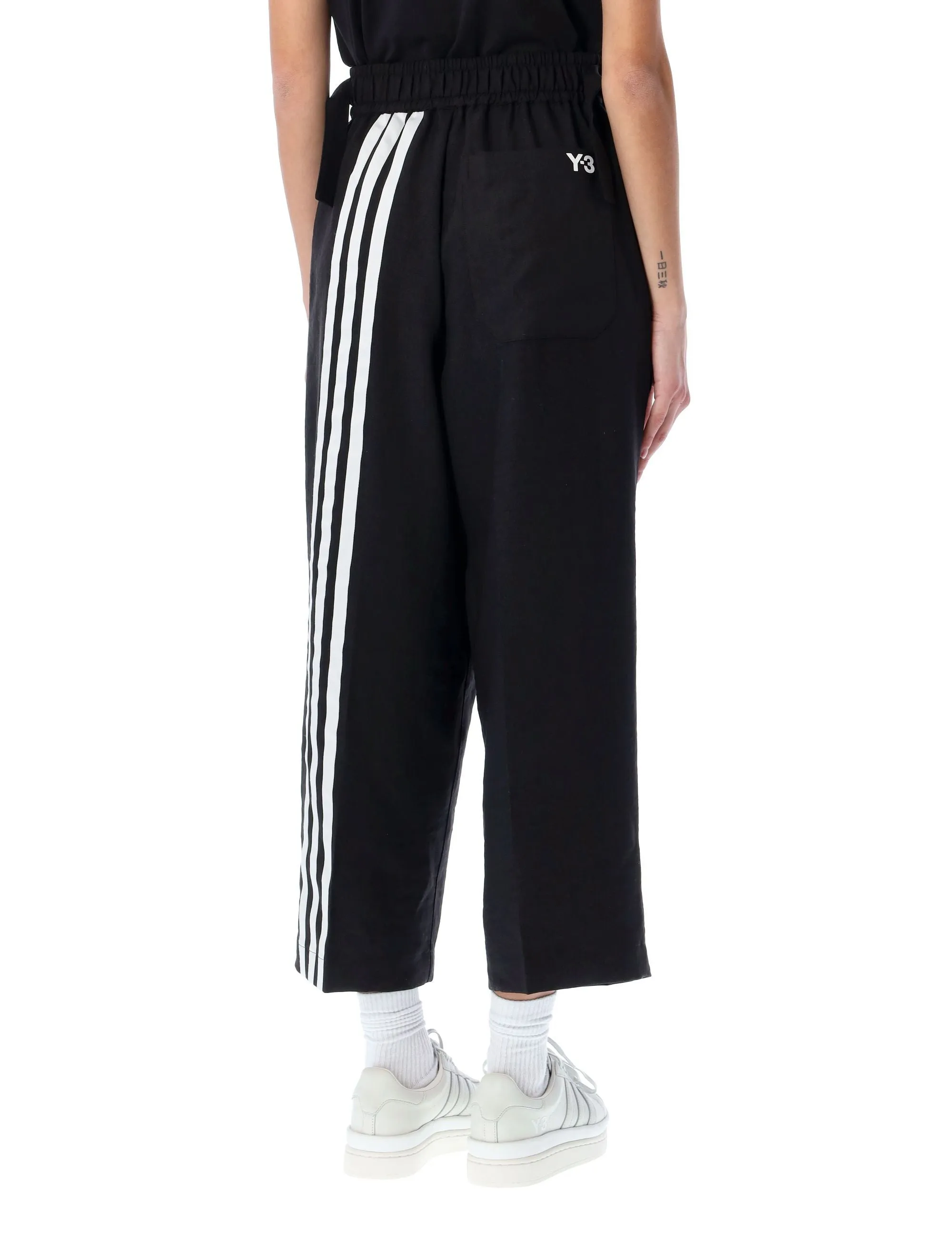 Y-3 Pleated Stripe Detailed Trousers