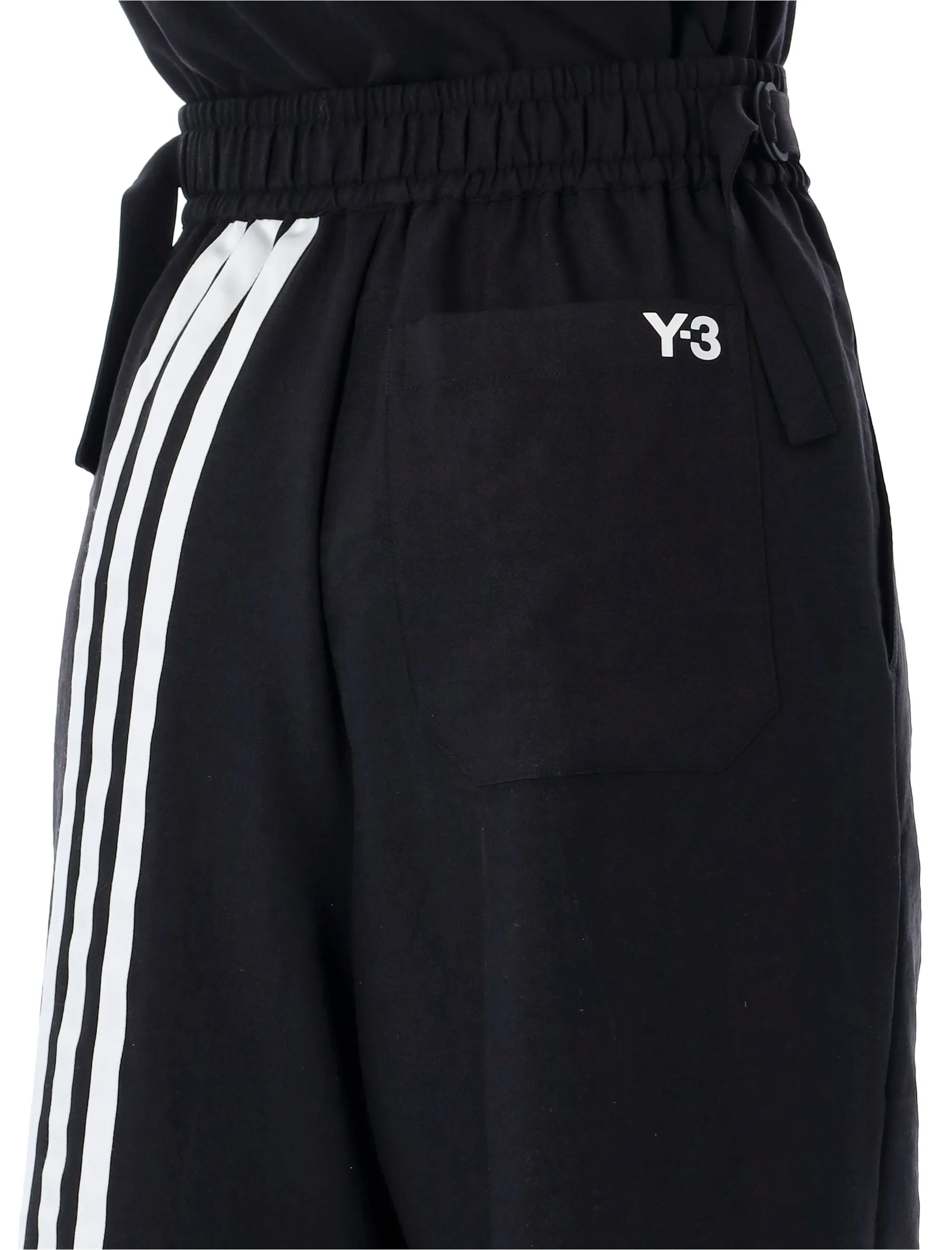 Y-3 Pleated Stripe Detailed Trousers