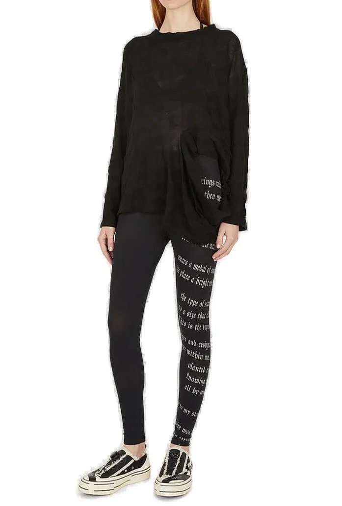 Yohji Yamamoto Ruffled Detailed Knit Top