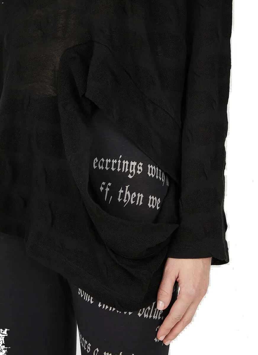 Yohji Yamamoto Ruffled Detailed Knit Top
