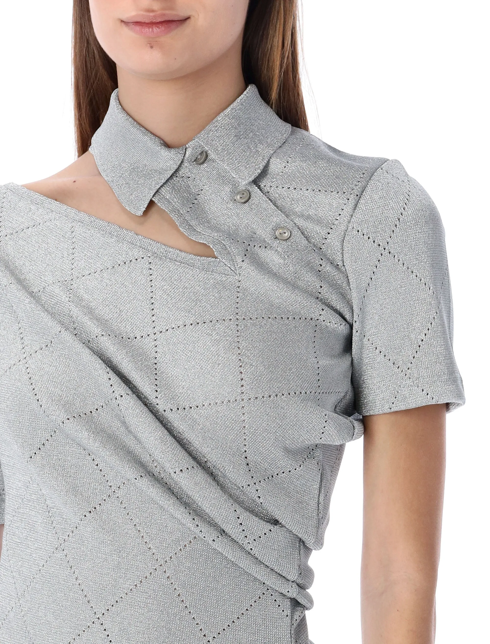 Y/Project Knitted Short-Sleeved Polo Top