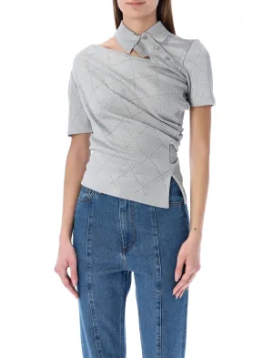 Y/Project Knitted Short-Sleeved Polo Top