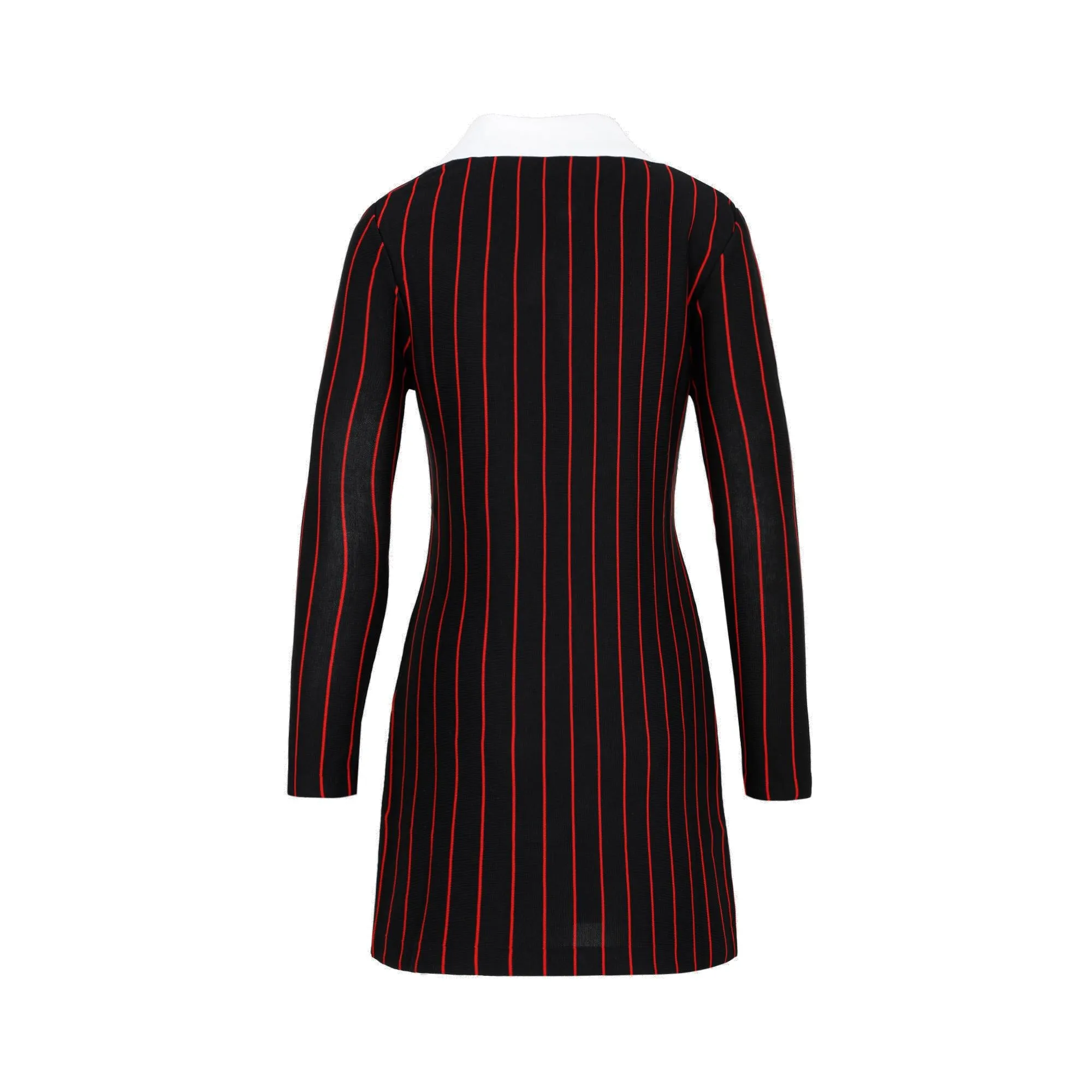 Y/Project Logo Patch Striped Knit Mini Dress