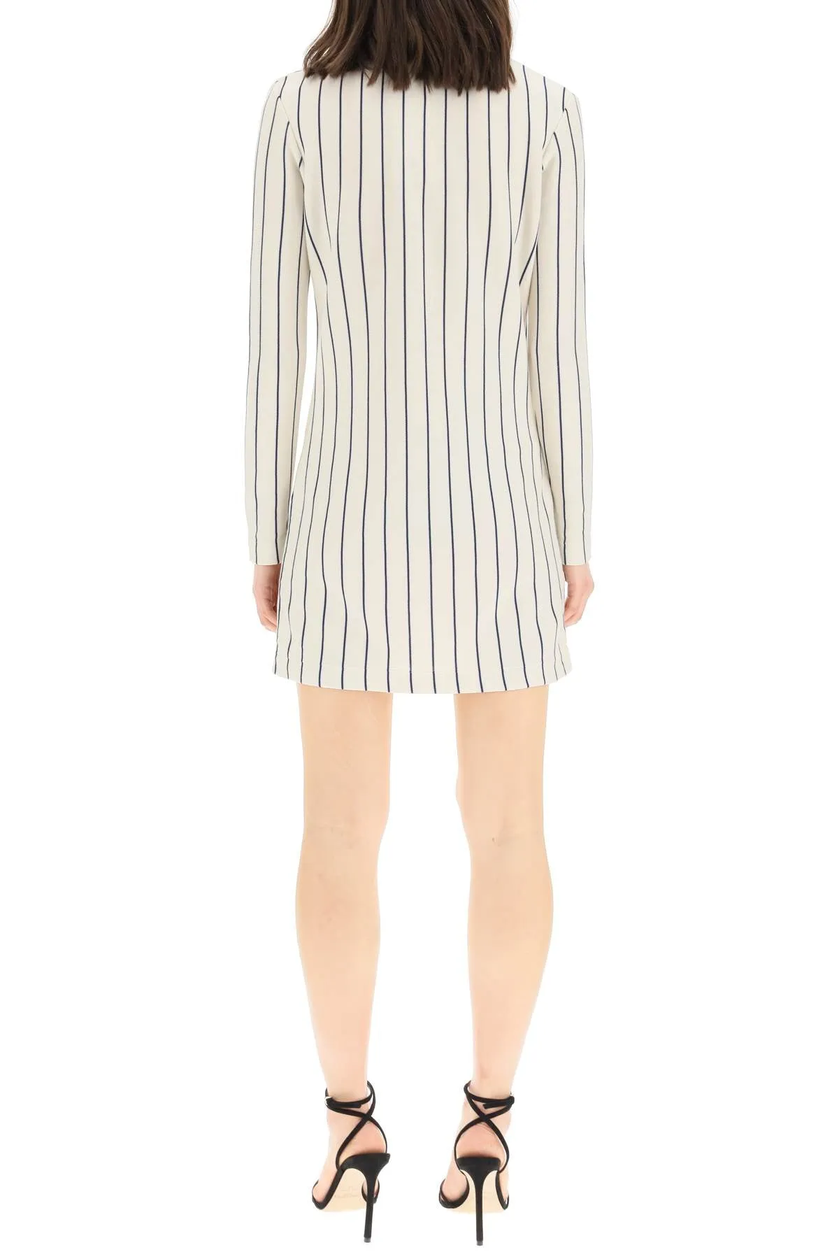 Y/Project Logo Patch Striped Knit Mini Dress
