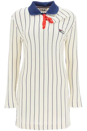 Y/Project Logo Patch Striped Knit Mini Dress