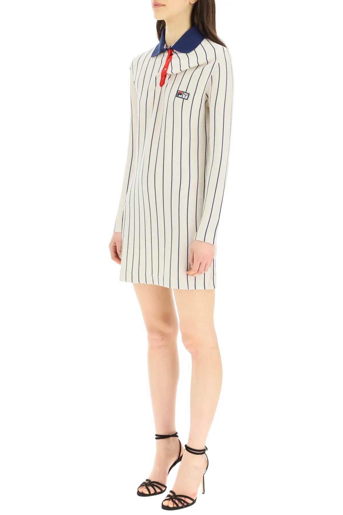 Y/Project Logo Patch Striped Knit Mini Dress