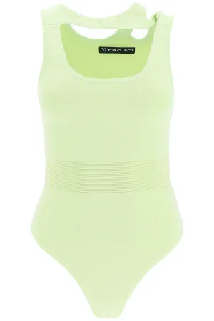Y/Project Three Collar Sleeveless Knit Bodysuit