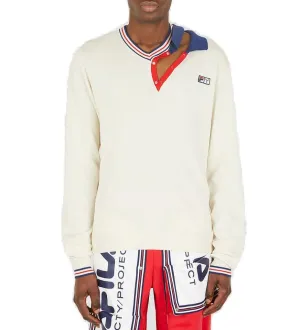 Y/Project X FILA Logo Embroidered Knitted Polo Shirt