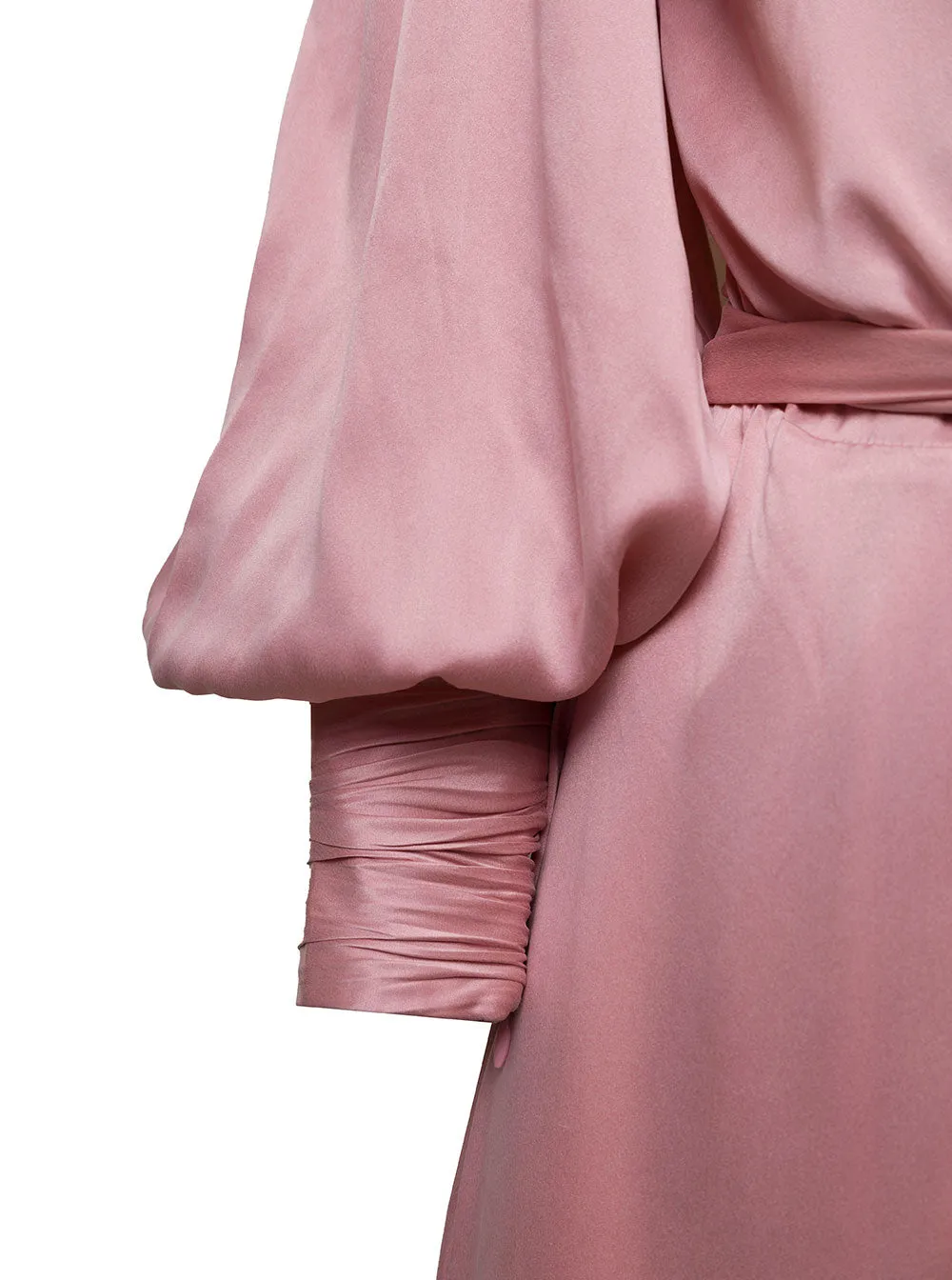 Zimmerman Womans Pink Silk Wrap Asymmetrical Dress