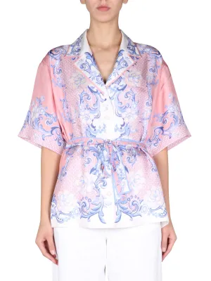 Zimmermann Motif Print Belt Shirt