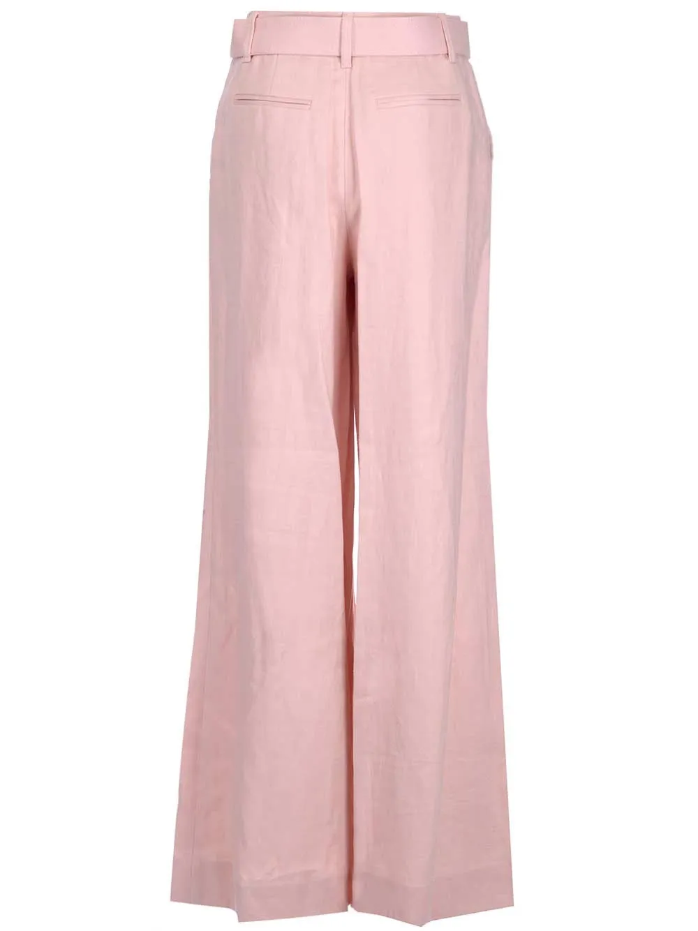 Zimmermann Postcard Belted Wide-Leg Pants