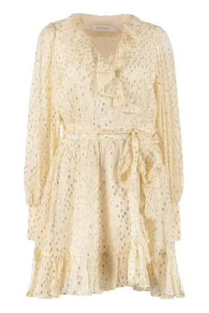 Zimmermann Ruffle-Detailed V-Neck Dress